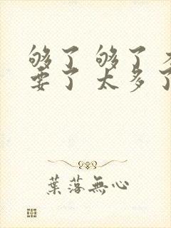 够了 够了 不要了 太多了