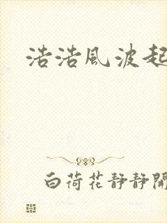 浩浩风波起