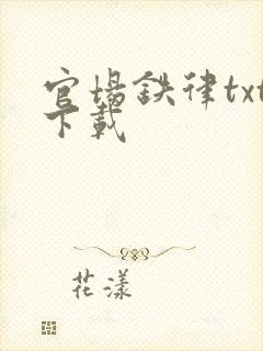 官场铁律txt下载