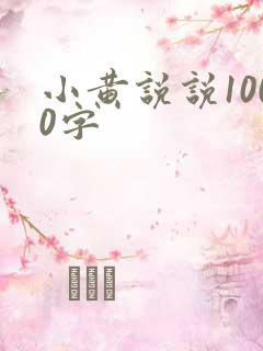 小黄说说1000字