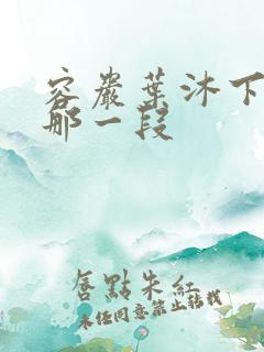 容岩叶沐下楼梯那一段