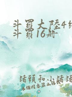 斗罗大陆4终极斗罗16册