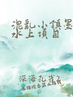 混乱小镇墨池砚水上项目