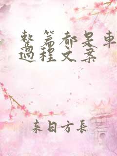 整篇都是车的肉过程文案