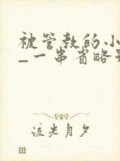 被管教的小美人_一串省略号_