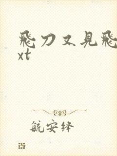 飞刀又见飞刀txt
