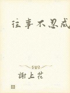 往事不忍成历史