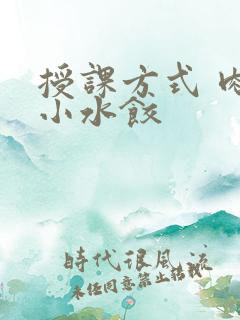 授课方式 肉馅小水饺
