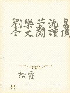 刘乐萱沈易免费全文阅读顶点小说