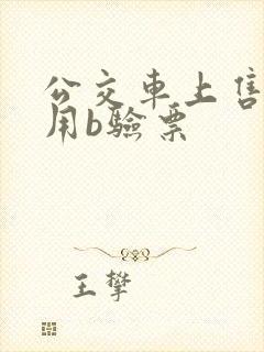 公交车上售票员用b验票