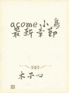 acome小鸟最新章节