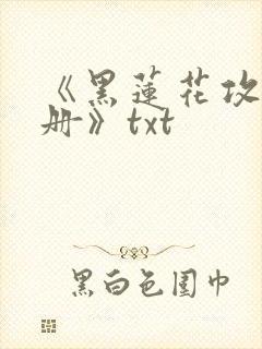 《黑莲花攻略手册》txt