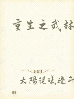 重生之武林新史