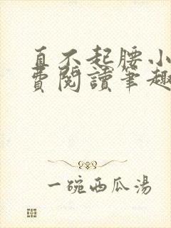 直不起腰小说免费阅读笔趣阁无弹窗