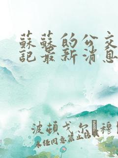 苏苏的公交车日记最新消息