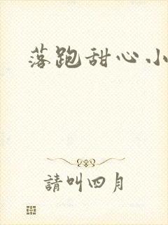 落跑甜心小说