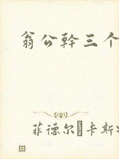 翁公干三个熄妇