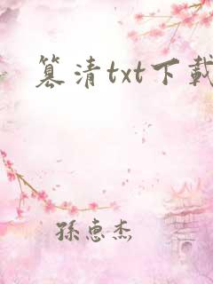 篡清txt下载