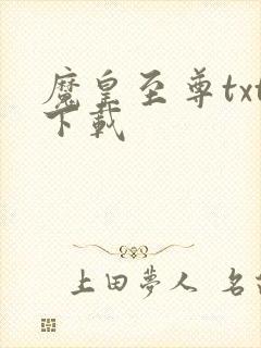 魔皇至尊txt下载