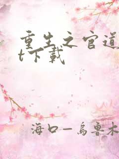 重生之官道txt下载