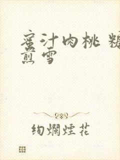 蜜汁肉桃 糖梨煎雪