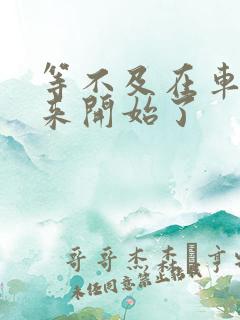 等不及在车里就来开始了