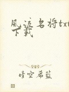 风流名将txt下载
