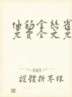 他的金丝雀小说免费全文免费阅读