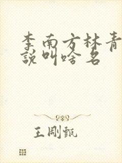 李南方林青青小说叫啥名