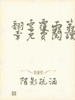 翻云覆雨第10章免费阅读