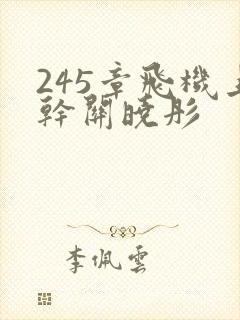 245章飞机上干关晓彤