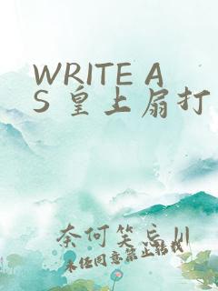 WRITE AS 皇上扇打