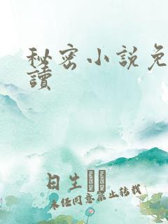 秘密小说免费阅读