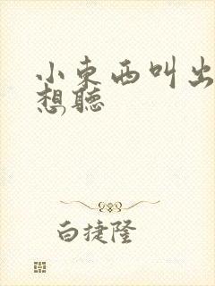 小东西叫出来我想听