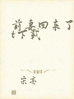 前妻回来了txt下载