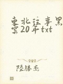 东北往事黑道风云20年txt