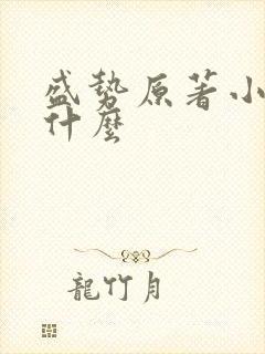 盛势原著小说叫什么