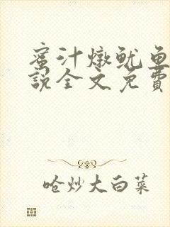 蜜汁炖鱿鱼2小说全文免费阅读