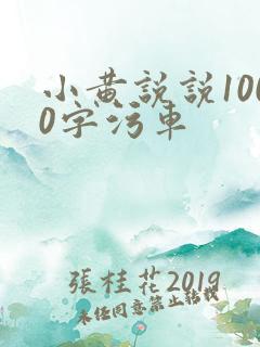 小黄说说1000字污车