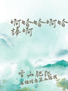 啊哈哈啊哈哈好棒啊