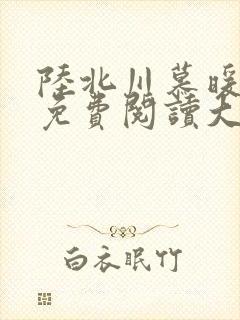 陆北川慕暖全文免费阅读大结局