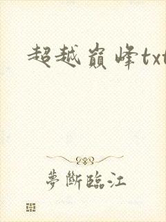 超越巅峰txt