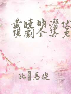 黄晓明潜伏者电视剧全集免费观看