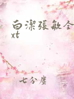 白洁张敏全集txt