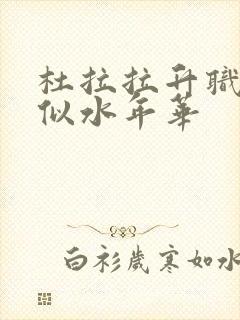 杜拉拉升职记之似水年华