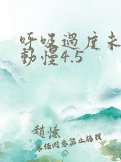 呼吸过度未增减动慢4.5