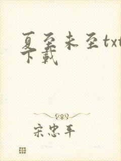 夏至未至txt下载