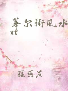 华尔街风水师txt