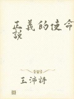 正义的使命 小说