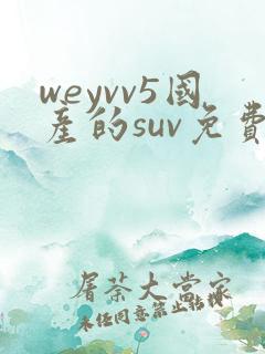 weyvv5国产的suv免费